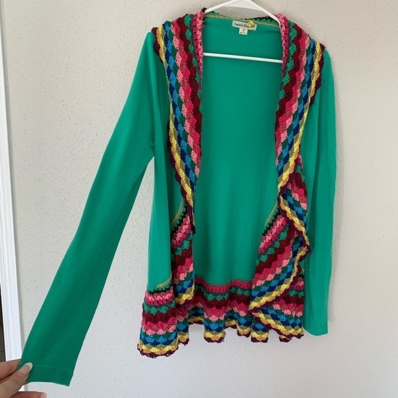 Double Zero Rainbow Striped Knit Cardigan Size S - Picture 2 of 8